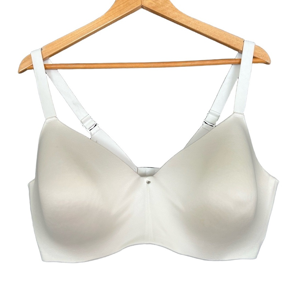 BALI Bra Womens 42DD‎ White T-Shirt Bra Padded Cups Seamless Smooth Underwire